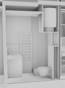 Alignés architecte - Rénovation appartement - salle de bain